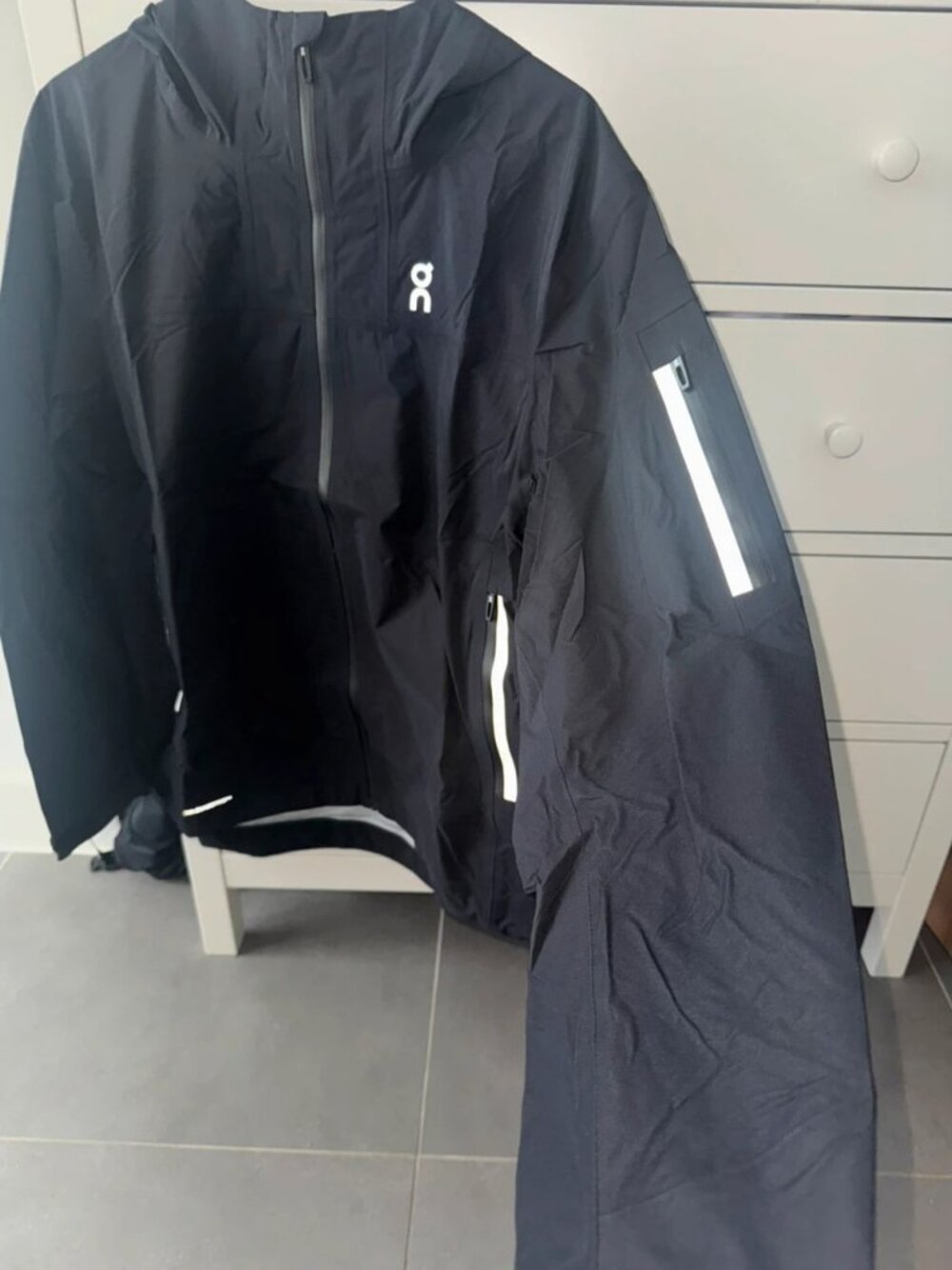 On Trek Hooded Running Jacket Black Women's Size S